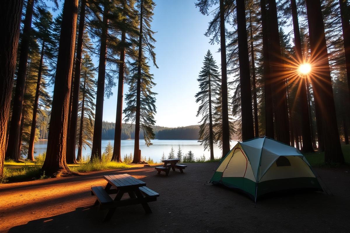 Tent camping
